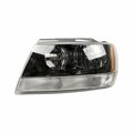 Geared2Golf Left Hand Headlamp Combination Type with Black Bezel Grand for 2001-2002 Cherokee Laredo & Sport 03 GE2460684